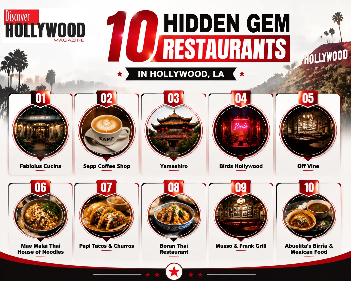 10 Hidden Gem Restaurants in Hollywood, LA
